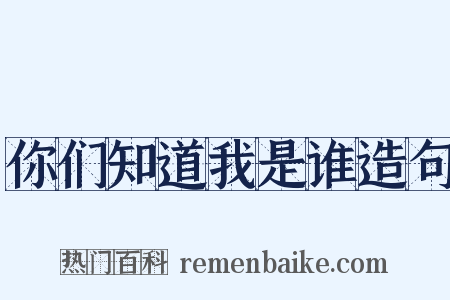你们知道我是谁造句是什么意思的图片